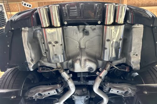 Handgefertigter Edelstahl Auspuff-Endschalldämpfer 4-Rohr!