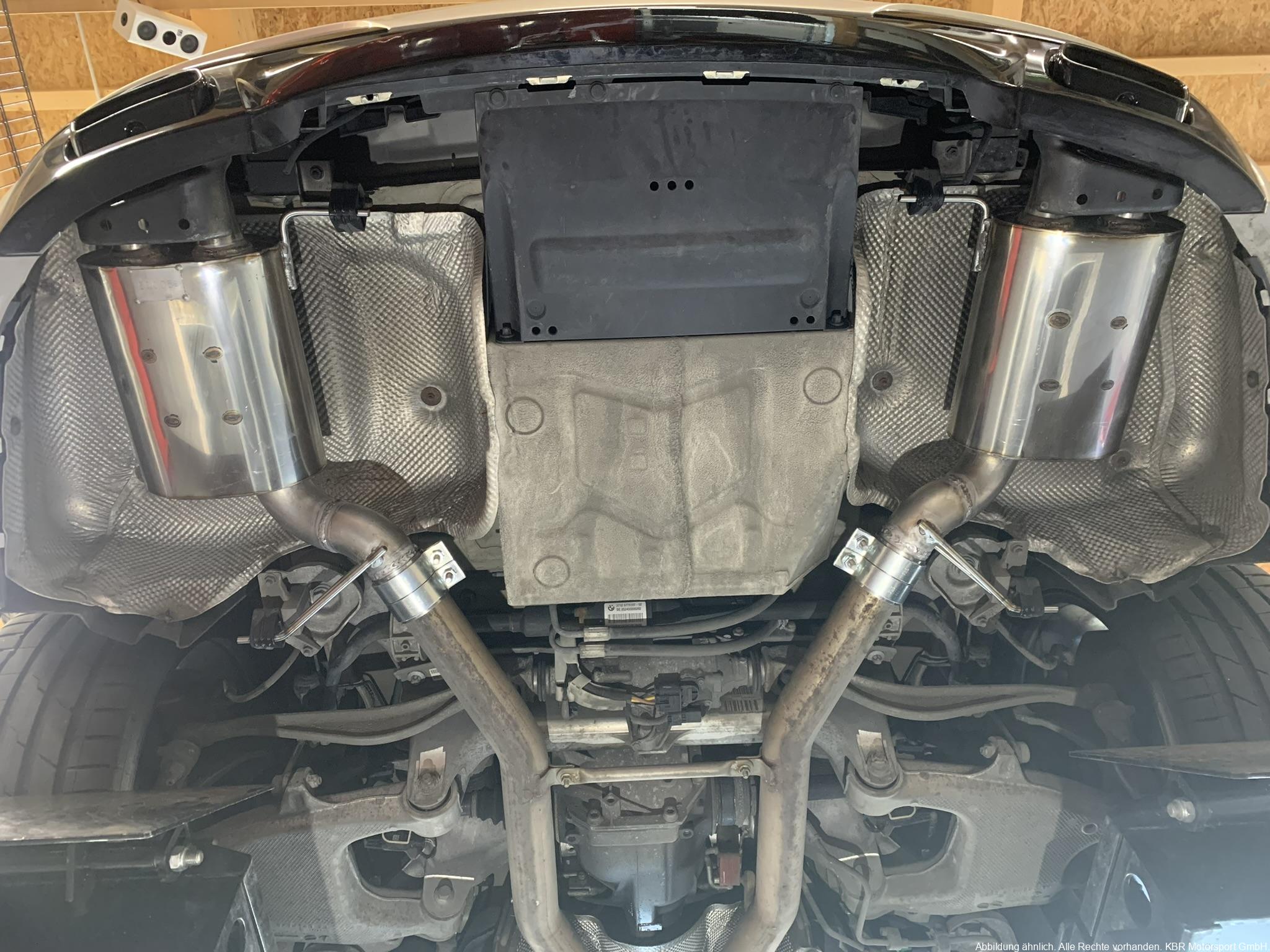 Handgefertigter Edelstahl Auspuff-Endschalldämpfer (Serienendrohre in der Stoßstange) ohne Serienmäßige Abgasklappe