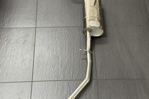 Handgefertigte Edelstahl Auspuffanlage-Einseitig Links