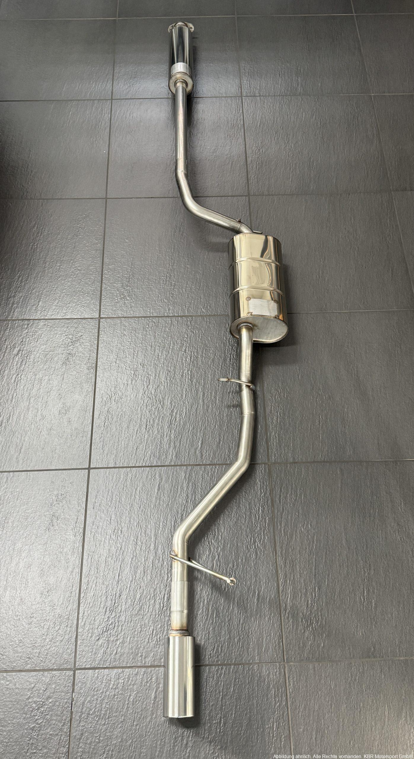 Handgefertigte Edelstahl Auspuffanlage-Einseitig Links