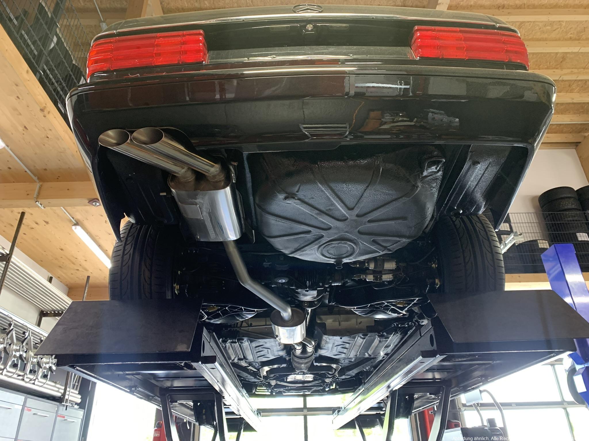 Handgefertigte Edelstahl Auspuffanlage 2x70mm 45°Abgeschrägt