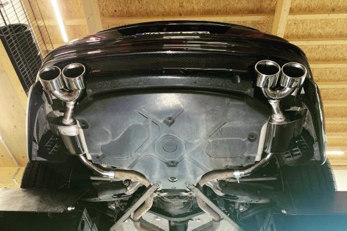 Handgefertigter Edelstahl Auspuff-Endschalldämpfer