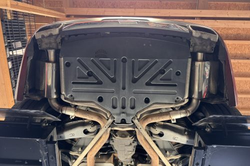 Handgefertigter Edelstahl Auspuff-Endschalldämpfer (Serienendrohre in der Stoßstange)