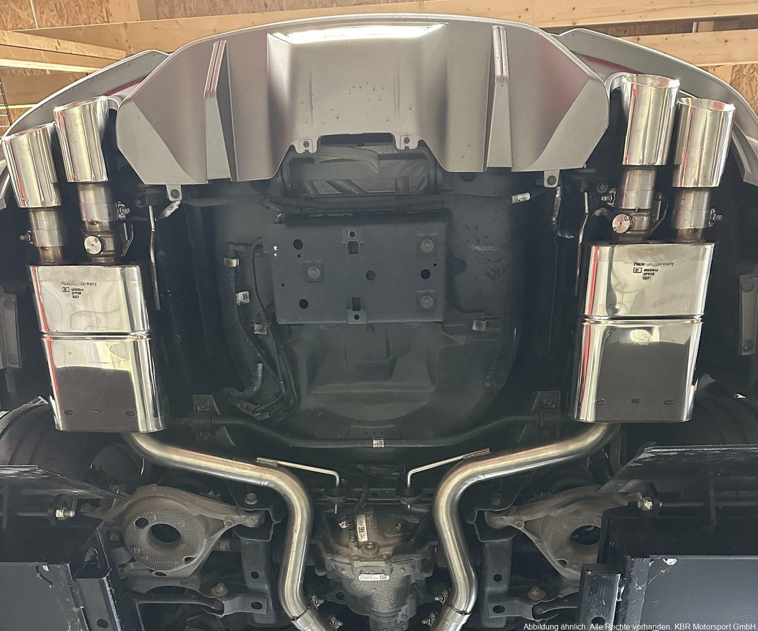 Handgefertigter Edelstahl Auspuff-Endschalldämpfer (Mit Abgasklappen)